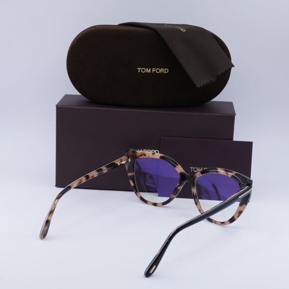 Tom Ford FT5673-B 005 Cat Eye Eyeglasses 54mm - Black/Havana - Picture 4 of 9